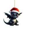 Colgante Serie de Dinosaurios de Navidad Nuevo Transfronterizo 2D para Amazon Decoración de Coche de Navidad Adorno Colgante Plano de Acrílico