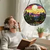 Colgantes de cristal de colores de atardecer en montañas y bosques transfronterizos decoraciones de vidrio para el hogar decoraciones de ventanas atrapasoles para jardín