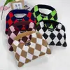Bolso de Punto con Patrón de Diamantes, Bolso de Mano Tejido Fly-Knit Personalizado para Mujer, Bolso de Mano de Hilo de Invierno, Bolso Portátil, Estilo Nicho Coreano