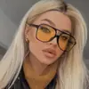 Gafas de sol cuadradas de doble puente con tachuelas de arroz europeas y americanas, gafas de sol de moda nuevas, gafas de sol retro de forma cóncava para hombre y mujer