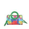 Bolso Pequeño Cuadrado a Cuadros Color Block de Moda 2026 Nuevo Bolso de Hombro/Axila Elegante de Moda Bolso de Mano de Verano para Mujer