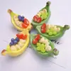 Bolo de Frutas Artificiais Tridimensional DIY Cola de Creme Capa de Celular Corda de Cabelo Flor de Sapato Pingente Resina Magnética Criativa