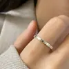 Anillo Versátil Cuadrado Minimalista para Mujer, Anillos Finos Apilables, Anillo Abierto Único Estilo Ins de Moda, Tendencia de Anillo para Dedo Índice de Nicho