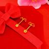 Brincos de ouro de areia do Vietnã personalidade simples ouro banhado ervilhas lisos foscos brincos banhados a ouro presente feminino fabricantes atacado