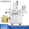 ZONESUN máquina automática de tampar barris químicos grandes para óleo, diesel, plástico, garrafas grandes, alta velocidade