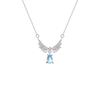 Collar Alas de Ángel para Mujer Plata S925 Colgante Luz de Luna Cadena Clavícula Diseño Nicho Lujo Ligero Regalo de Cumpleaños