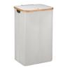 Cesto de Roupa Suja de Grande Capacidade no Atacado para Uso Doméstico, Cesto de Roupa Suja de Bambu com Tampa, Cesto de Armazenamento para Banheiro e Lavabo, Cesto de Roupa Suja