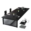 Mesa de conferencias, mesa larga, banco de trabajo rectangular moderno minimalista, mesa de recepción de sala de conferencias pequeña, escritorio de oficina largo