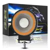 DxzImpuestos No IncluidosLuz de Trabajo LED Redonda de 4 pulgadas Paladín con Apertura Luz de Todoterreno de Alto Brillo Luz Auxiliar