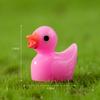 Pingente pequeno de boneca de pato amarelo Moss micro paisagem miniatura pequenos ornamentos decorações criativas acessórios artesanato em resina