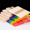 Materiales para manualidades DIY de palitos de helado para modelos de construcción de mesa de arena, palitos de madera pequeños, tiras de madera, varillas de madera, tablas de madera finas, madera maciza