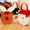 Suministros de Decoración Navideña Transfronteriza Regalo Bolsas de Dulces Suministros para Festival Infantil Bolsas Tridimensionales Creativas de Dibujos Animados de Doble Cara en Stock