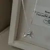 Plata de Ley S925 Estilo Coreano Diseño de Nicho Retro CNC Collar de Pony Estilo Coreano de Moda Cadena Sencilla para la Clavícula