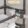 El más vendido del Sudeste Asiático Estante de Almacenamiento Multifuncional para el Hogar, Zapatero y Sombrerero Integrado, Estante de Almacenamiento de Pie, Perchero para Ropa de Dormitorio
