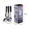 Utensilios de Cocina de Acero Inoxidable de Alta Gama Espátula y Cuchara Juego Completo Cuchara Doméstica Colador Espátula de Cocina Espesa Juego de Cucharas