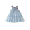 Vestido para Meninas 2026 Verão Novo Estilo Coreano Elegante Gola de Marinheiro Saia para Bebês e Crianças Celebridade da Internet Academia Vestido de Princesa