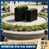 Vasos de flores grandes de fibra de vidro feitos sob medida para exibição comercial, vasos de flores decorativos para praças e áreas cênicas, floreiras para paisagismo