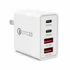 Carregador de celular multi-porta padrão US 55W, carregamento rápido QC3.0, compatível com Apple e Huawei, cabeça de carregamento 2A+2C