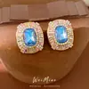 Brincos de tarracha de diamante oval vintage usados design de nicho requintado brincos luxo leve senso de alta qualidade joia de orelha mulheres