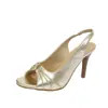 Fiesta de tacones altos con tacón fino de moda peep-toe tacones altos de punta abierta con tira 2026 cien sandalias de mujer moda zapatos de salón para mujer