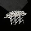 Peine con Incrustaciones de Diamantes Simple Europeo y Americano, Accesorios para el Cabello para Mujeres, Accesorios para el Cabello Antiguos Estilo Cheongsam, Tocado Étnico Característico Plateado al por Mayor