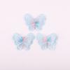 Venda quente Internet celebridade hairpin borboleta decorativa DIY novo 5 cm cor mágica dupla-camada de organza bordado borboleta adesivos de pano