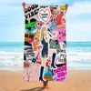 Toalla de playa Taylor Singer más vendida en Amazon transfronteriza, toalla absorbente de secado rápido transpirable para deportes de yoga al por mayor
