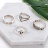 Deseo AliExpress Set Combinado Creativo Explosivo Anillo Cruz Luna Sol Anillo de Cuatro Piezas