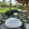 Taburete de Adoquín Pulido con Agua Gris Combinación de Paisajismo Municipal Asiento de Cemento Característica GRC Suministro Especial para Proyecto EPC
