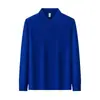 Camiseta de Manga Larga con Cuello de Solapa para Otoño e Invierno Ropa de Trabajo Ropa de Equipo Logo Bordado Camisa Cultural para Hombre y Mujer Polo de Manga Larga Personalización