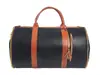 En stock Maleta de lona con barra de tiro de PU Bolsa de viaje portátil para hombro Impermeable Resistente al desgaste Gran capacidad