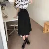 2024 nueva falda chica gordita falda de entrepierna mujer primavera longitud media cintura alta delgada moda coreana falda línea A