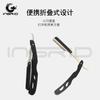 Raspador de acero inoxidable portátil y plegable para peluquero, fijador de cejas, cabezal de afeitado para peluquería