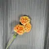 Flor Artificial Roseira Lichia de Três Cabeças Decoração de Flor Artificial Estilo Europeu para Casa Hotel Casamento Guia de Estrada Adereços de Fotografia