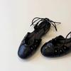 Sandálias Únicas Vazadas com Biqueira Plana para Mulheres, Novo Estilo Verão 2026, Sapatos Romanos Elegantes e Estilosos com Cadarço e Biqueira Quadrada