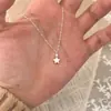 Novo Estilo Xiaohongshu Mesmo Estilo Colar de Estrela Escovada com Zircônia para Mulheres ins Design de Nicho Simples Toque de Alto Padrão Corrente para Clavícula