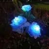 Luzes de Lótus Solares para Decoração Moderna de Jardim, Varanda e Pátio; Luzes de Paisagismo Externo; Luzes de Gramado de Inserir no Solo