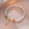 Pulsera de cristal natural vintage con piedra de ojo de tigre y ojo de gato de estilo japonés y coreano para mujer, elegante pulsera de circón