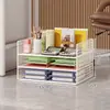Organizador de archivos para debajo del escritorio, estante multicapa para almacenamiento de archivos y documentos tamaño A4, organizador de escritorio para clasificar y ordenar