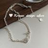 Estilo Industrial Pesado Coreano Selecciones de Influencers Joyería Plata de Ley S925 Estilo AB Círculo Hueco Collar para Mujer Collar Superpuesto para Clavícula