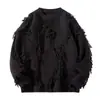 Suéter de Gola Redonda Transfronteiriço para Homens Outono e Inverno 2025 Estilo Preguiçoso Tricô Pulôver Marca Tendência Top Base de Tricô Solto
