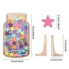 Botella de Deseos Estrella de Madera Nueva y Creativa Transfronteriza Tarro de Recompensa de Aprendizaje para Niños Tarro de Tokens Estrella Adornos Venta al por Mayor