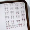 Accesorios Populares para Uñas con Borlas de Aleación y Diamantes Rosas, Colgante de Mariposa y Corazón de Plata Ultrabrillante de Lujo Ligero, Accesorios para Uñas Portátiles