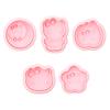 Molde para Galletas de Pastel de Luna Hello Kitty Forma de Corazón Molde de Galletas de Dibujos Animados 3D Pastel de Luna Realista Impreso DIY