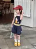 2026 Verano Nuevo Estilo Estilo Coreano Ropa Infantil Niñas Lindo Dibujo Animado Peto Chaleco Estilo Deportivo Pantalones Cortos de Linterna