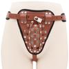 Calça de Castidade Vestível de Couro Masculina Gaiola de Pássaro com Cadeado Bolsa Bondage Shorts Brinquedos Sexuais Brinquedos Alternativos