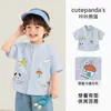 Camisetas Infantis Kaka Panda, Roupas de Verão para Meninos, Camisetas Casuais de Verão para Meninas, Tops de Algodão para Bebês, Roupas para Bebês