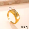 Anel de Aço Inoxidável Popular de Venda Cruzada para Mulheres, Anel Empilhável Borda Chanfrada Fundida Cravejado com Diamantes, Design Moderno Fábrica de Joias de Aço Titânio