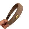 Maillard Diadema Dorada de Alta Gama para la Parte Superior del Cráneo para Mujer Estilo Francés Retro de Otoño e Invierno Diadema Ancha Pasador Adorno para el Cabello