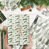 Papel Perlado Bosque Verde de Navidad 17g Papel de Regalo para Dulces a Prueba de Humedad Papel de Copia de Navidad